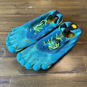 Vibram FiveFingers V-Run Blue and Yellow Shoes